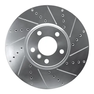 R1 Concepts EDZ-31099D Brake Rotor Drilled and Slotted Silver